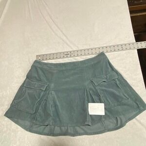 Wild Fable XXL blue corduroy mini skirt back zipper/ front pockets. SKU267#mini